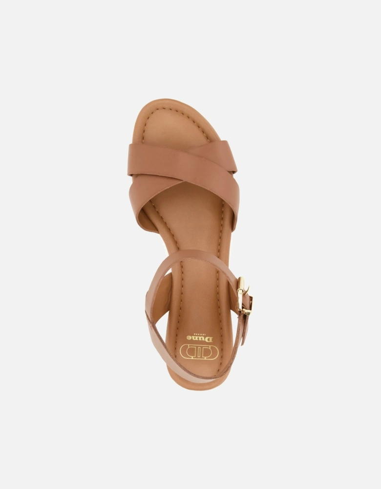 Ladies Lani - Crossover-Strap Cork-Wedge Sandals