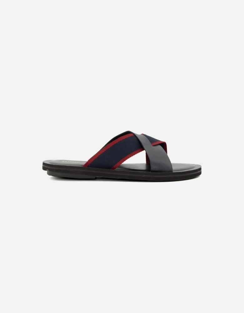 Mens Idio - Crossover-Strap Slider Sandals