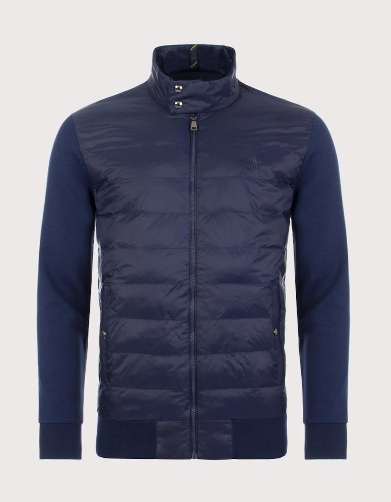 Relaxed Fit Quilted Hybrid Sweatshirt/Jacket
