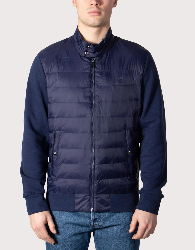 Relaxed Fit Quilted Hybrid Sweatshirt/Jacket