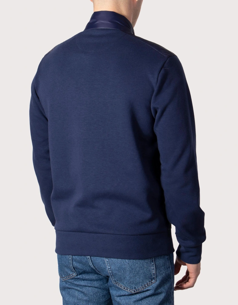 Relaxed Fit Quilted Hybrid Sweatshirt/Jacket