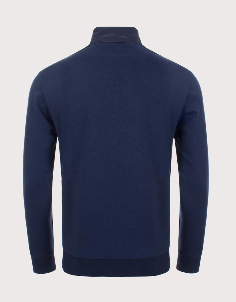 Relaxed Fit Quilted Hybrid Sweatshirt/Jacket