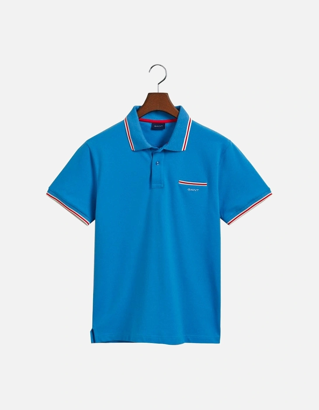 Tipping Collar Polo Shirt Day Blue, 2 of 1