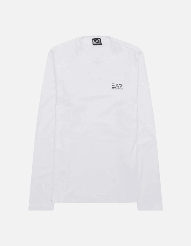 Cotton Printed Rear Logo White T-Shirt