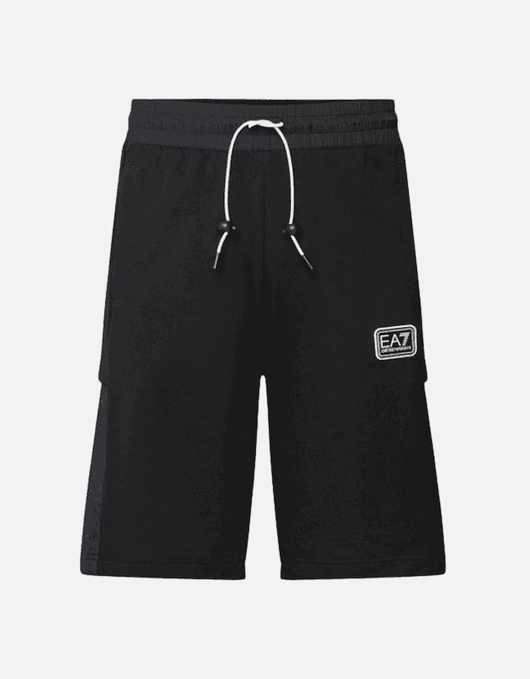 Cotton/Nylon Rubberised Logo Tech Black Shorts, 4 of 3