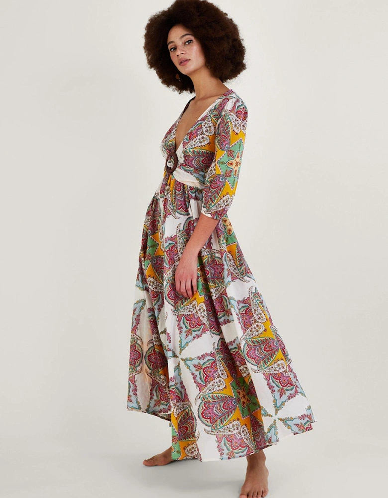 Paisley Scarf Print Midaxi Dress