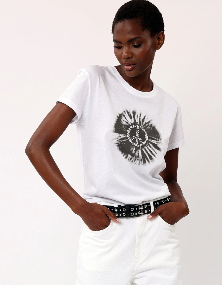 Peace Short Sleeve Jersey T-Shirt -White