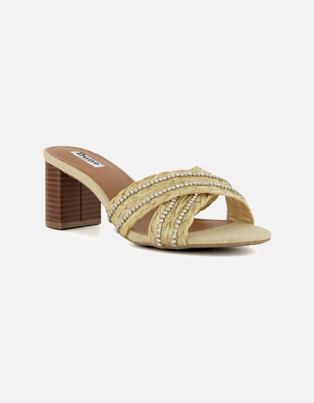 Ladies Joanie - Diamante-Strap Block-Heel Sandals, 6 of 5