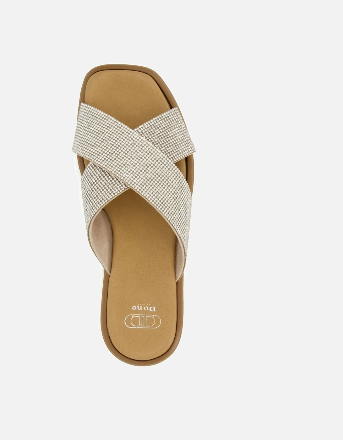 Ladies Lylah - Diamante-Strap Flat Sandals