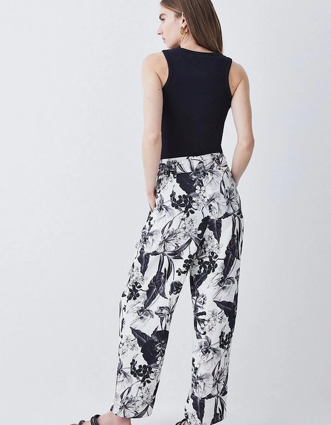 Floral Batik Premium Linen Viscose Woven Trouser