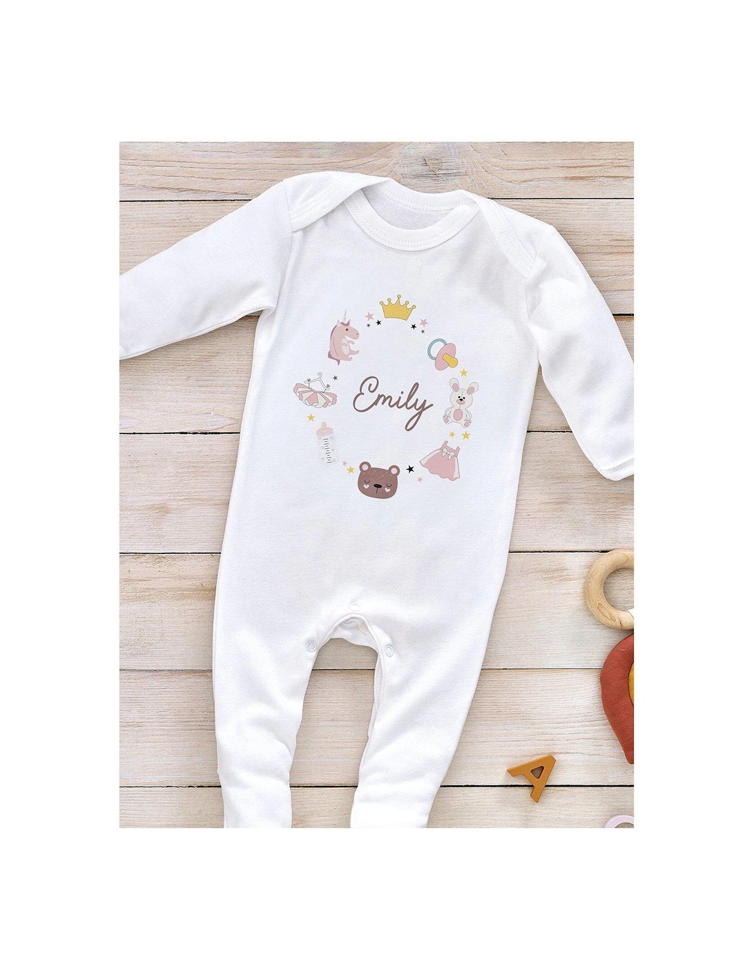 Personalised Princess Sleepsuit, 2 of 1