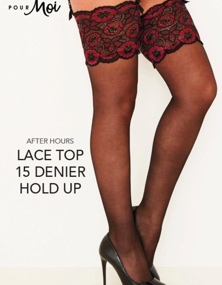 After Hours Lace Top 15 Denier Hold Up