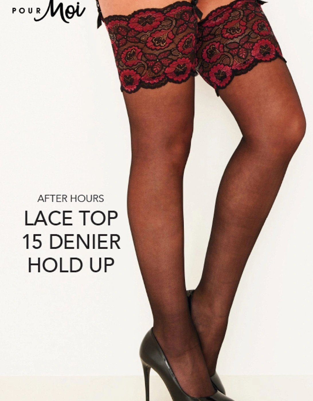 After Hours Lace Top 15 Denier Hold Up, 2 of 1
