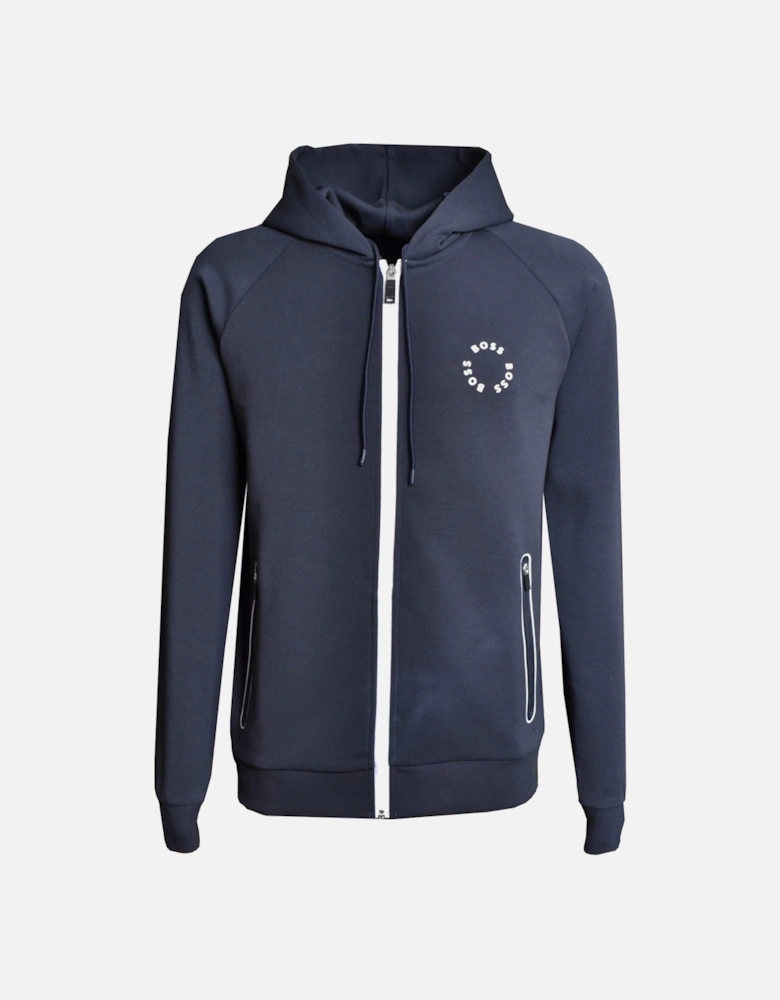 Men's Saggy 2 Dark Blue Zip Up Hooded Sweatshirt.