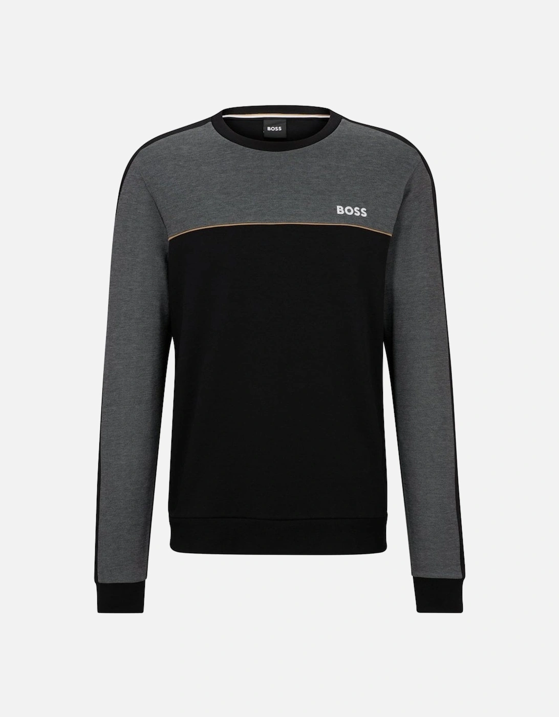 Men's Black Sweatshirt With Gold Piping, 3 of 2