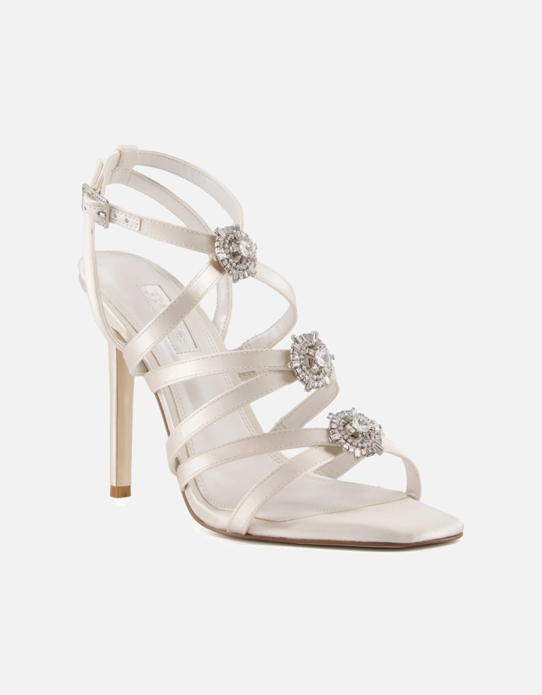Ladies Majestics - Crystal Strappy Heeled Sandals