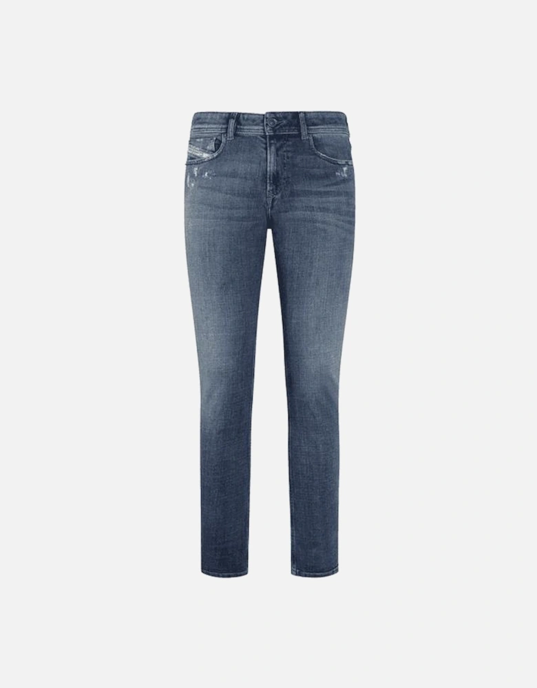1979 Sleenker Skinny Fit Distressed Blue Jeans