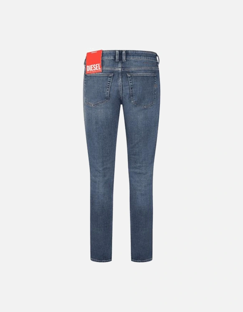 1979 Sleenker Skinny Fit Distressed Blue Jeans