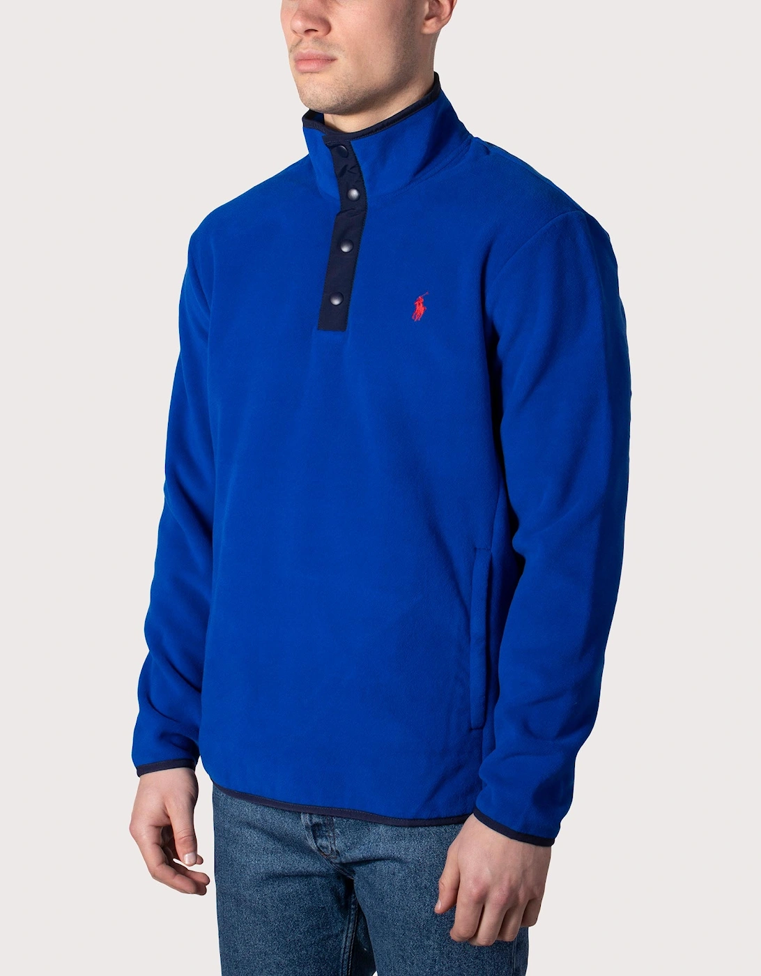 Funnel Neck Fleece Sweatshirt