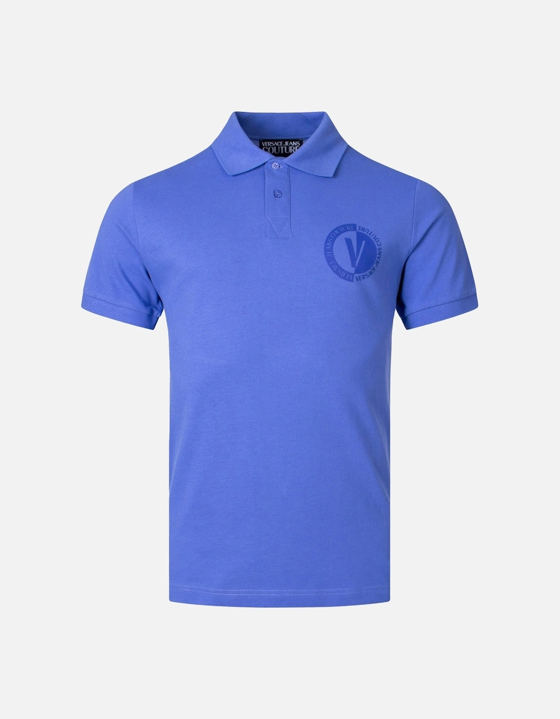 Jeans Couture new V Emblem Polo T-Shirt Blue, 4 of 3