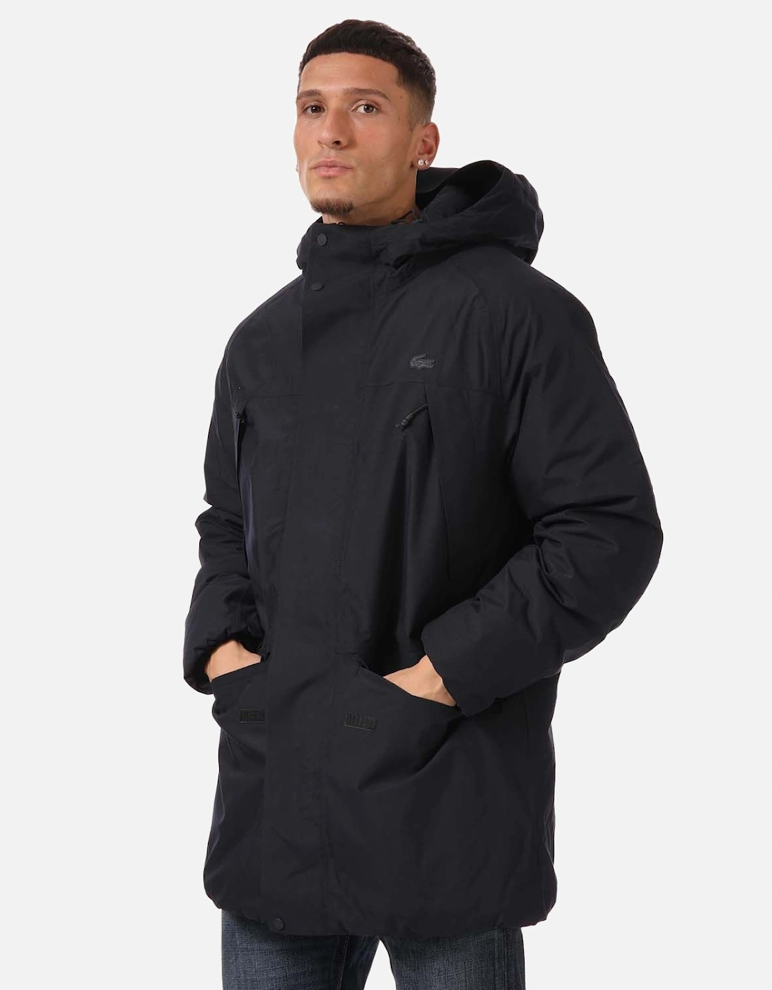 Mens Long Hood Water Repellent Quilted Parker - Mens Long Hood Water-Repellent Quilted Parka, 7 of 6