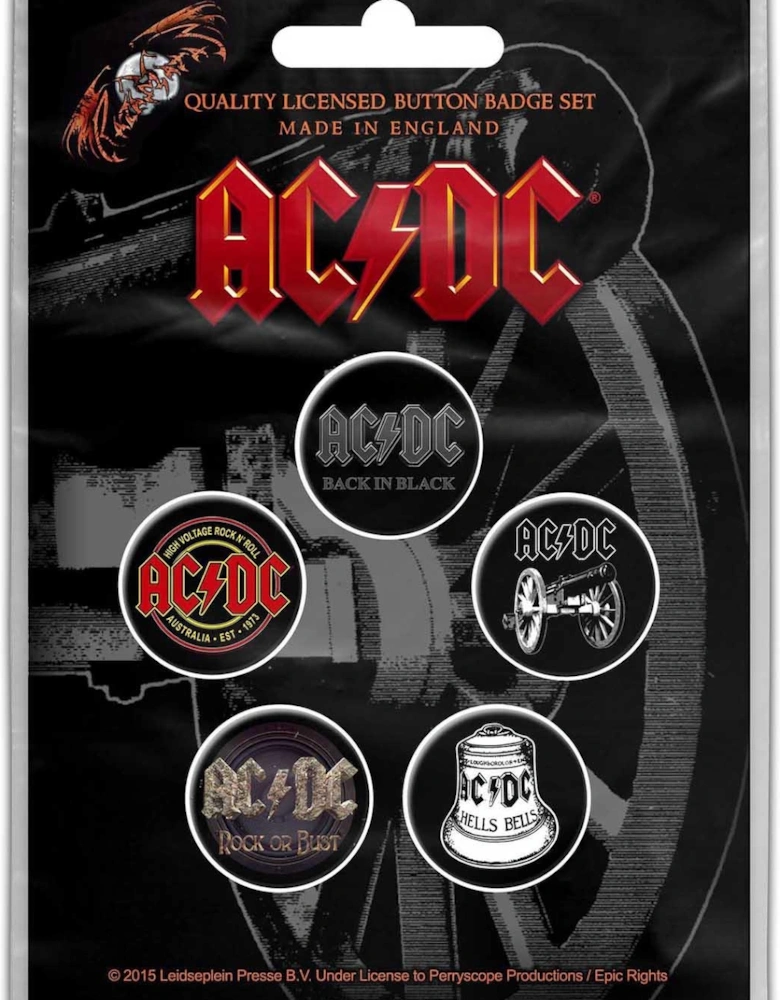 For Those About to Rock Badge Set (Pack of 5)