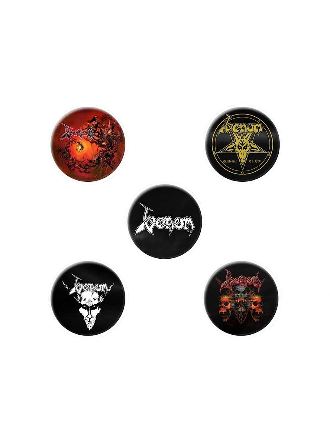 Black Metal Badge Set (Pack of 5), 2 of 1