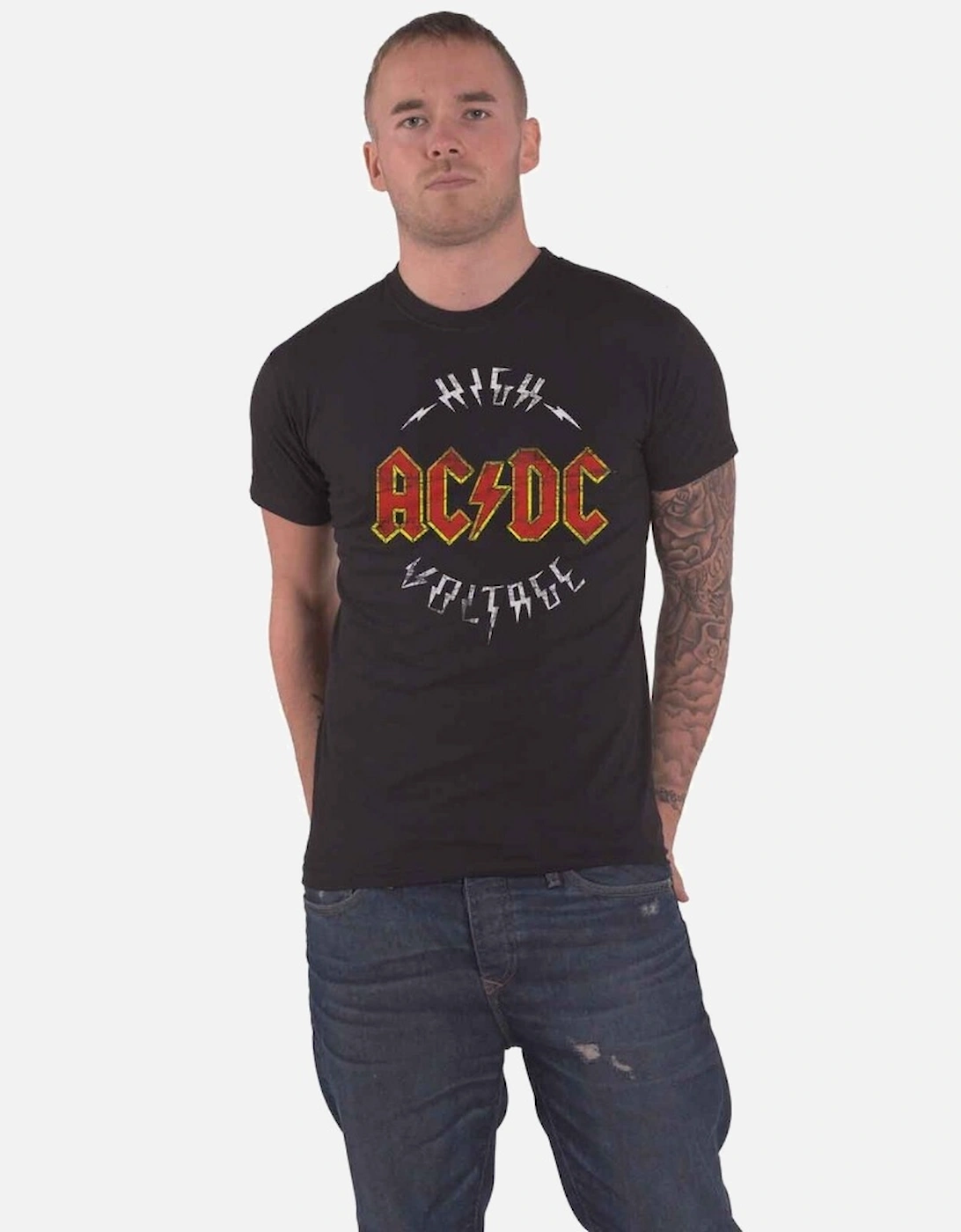 Unisex Adult High Voltage T-Shirt, 4 of 3