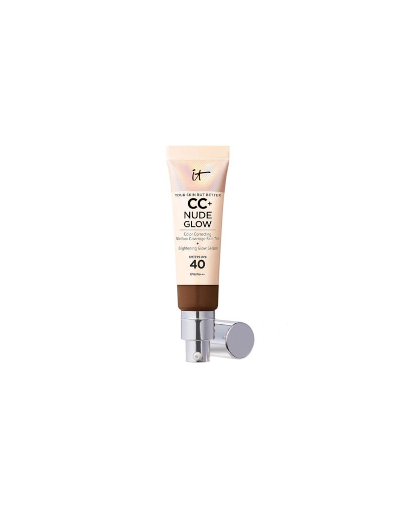 CC+ and Nude Glow Lightweight Foundation and Glow Serum with SPF40 - Deep Honey
