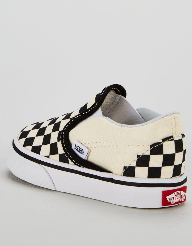 Infant Unisex Classic Slip-On Checkerboard Trainer - Black/White