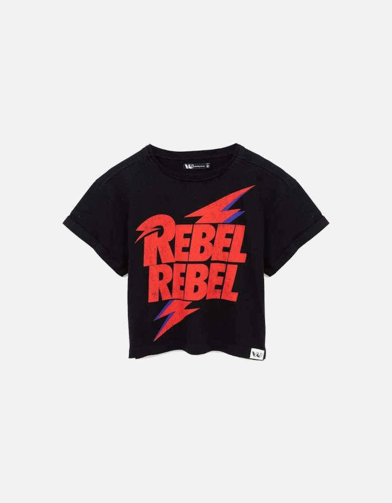 Womens/Ladies Rebel Rebel Crop T-Shirt
