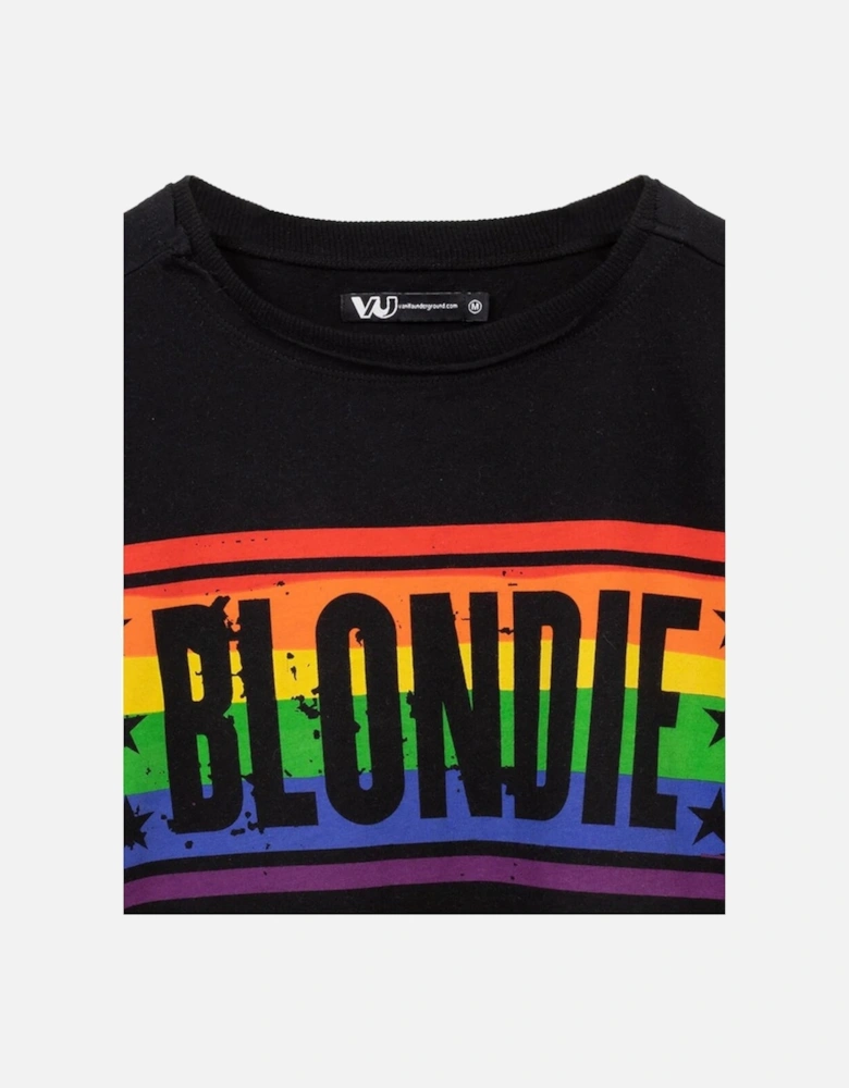 Womens/Ladies Rainbow Crop T-Shirt