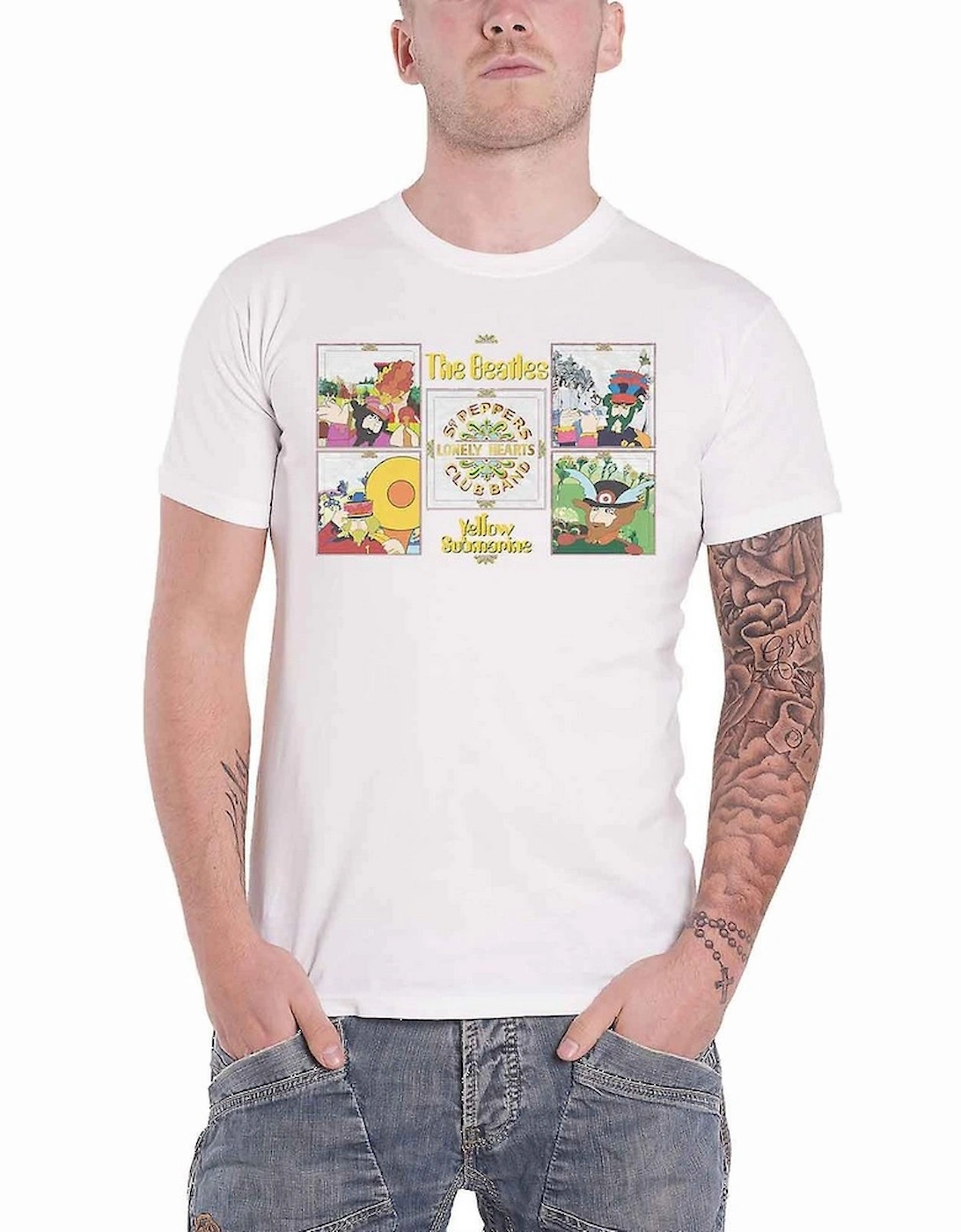 Unisex Adult Yellow Submarine Sgt Pepper T-Shirt, 4 of 3