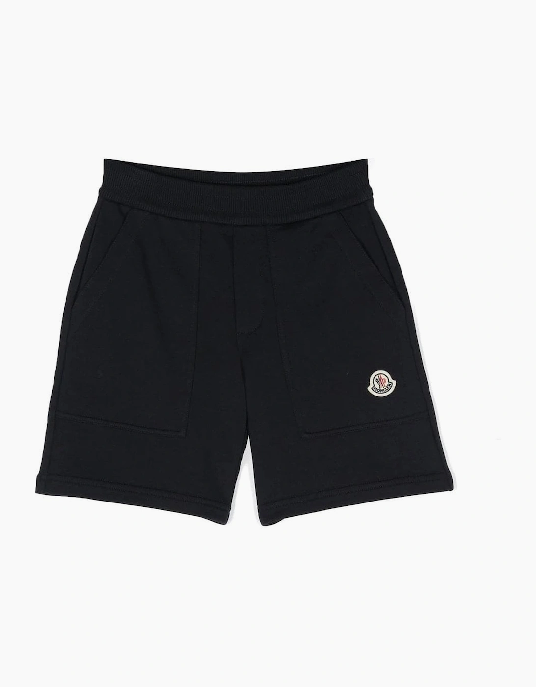 Moncler Kids Bell Logo Jersey Shorts - Navy - Size: 6Y