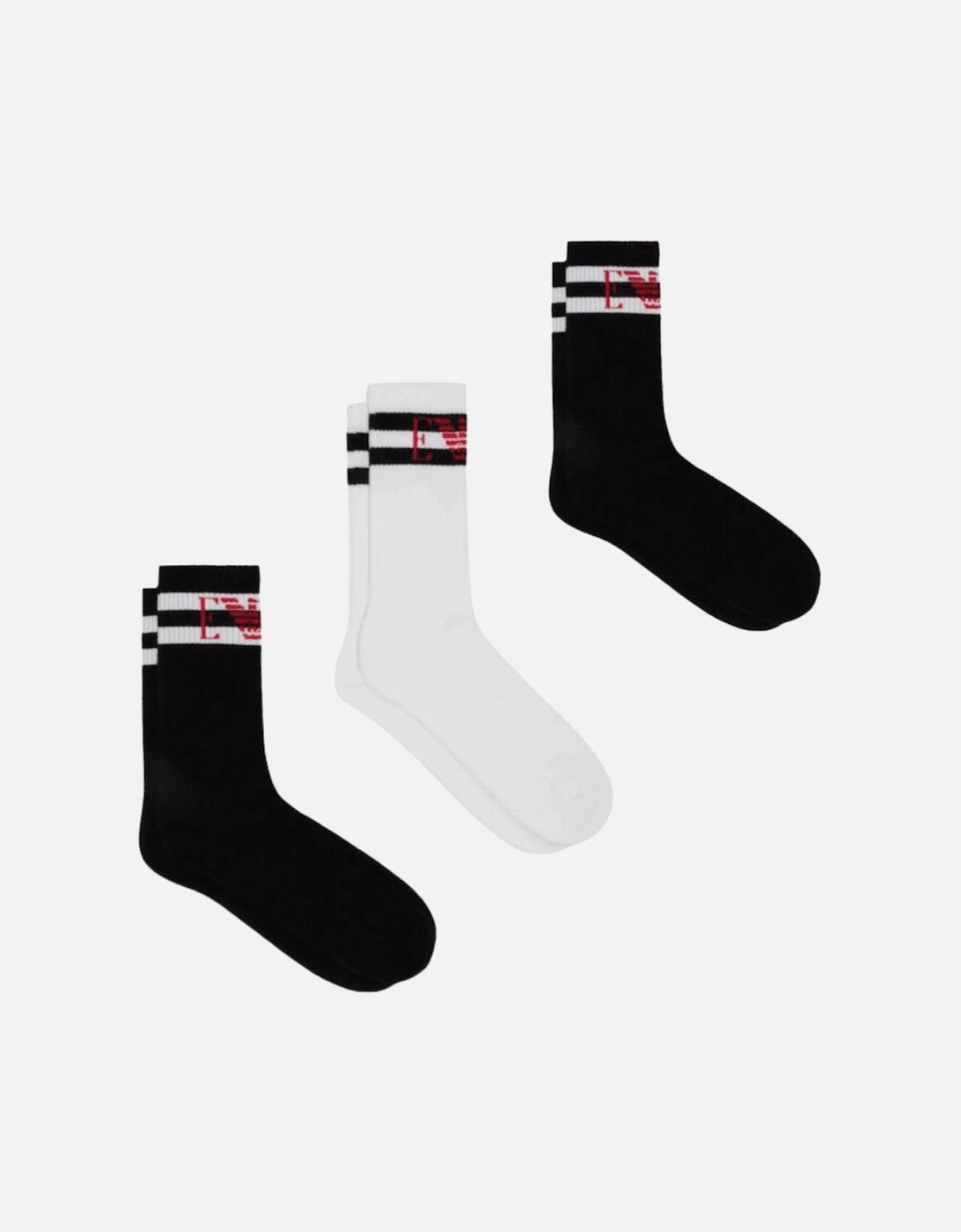 Cotton Black/White Socks, 3 of 2
