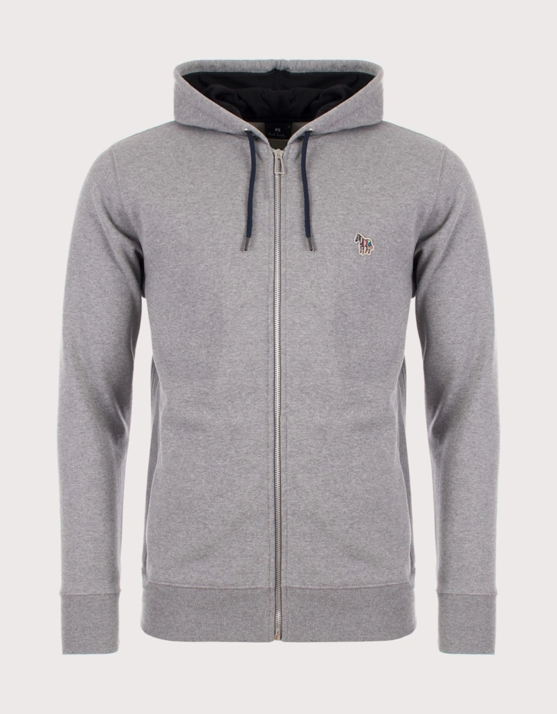 Zebra Logo Zip Through Hoodie