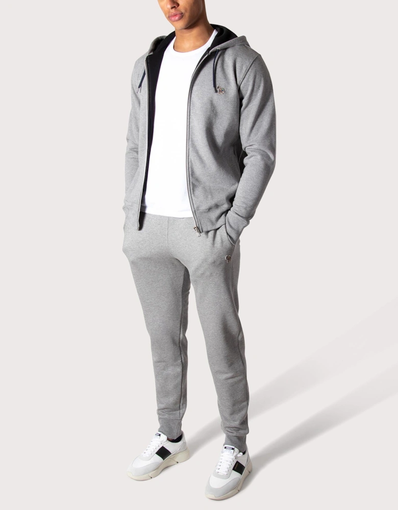 Zebra Logo Zip Through Hoodie