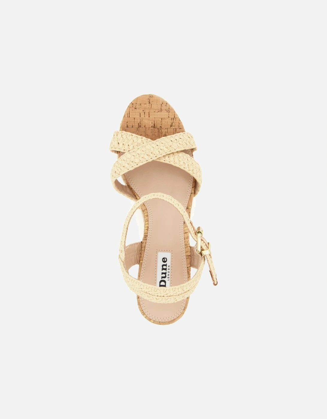 Ladies Kelisa - Braided-Cross-Strap Cork-Wedge Sandals