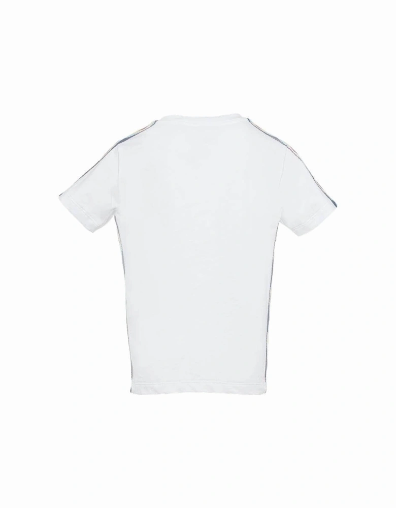 Boys White Zig Zag T-Shirt