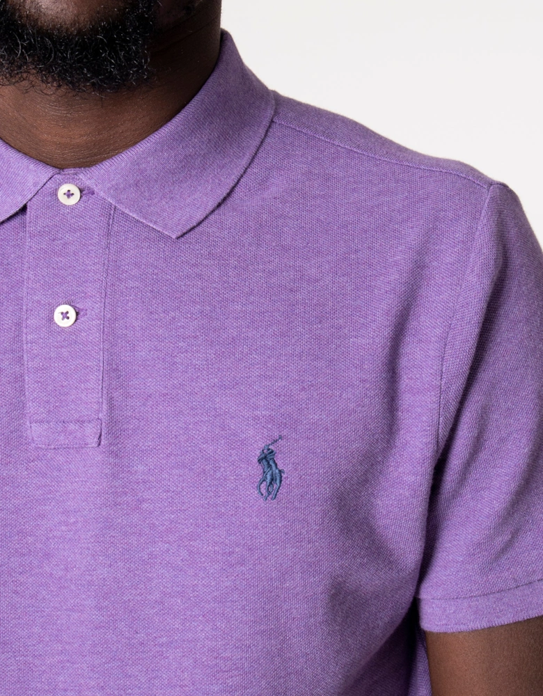 Custom Slim Fit Mesh Polo Shirt