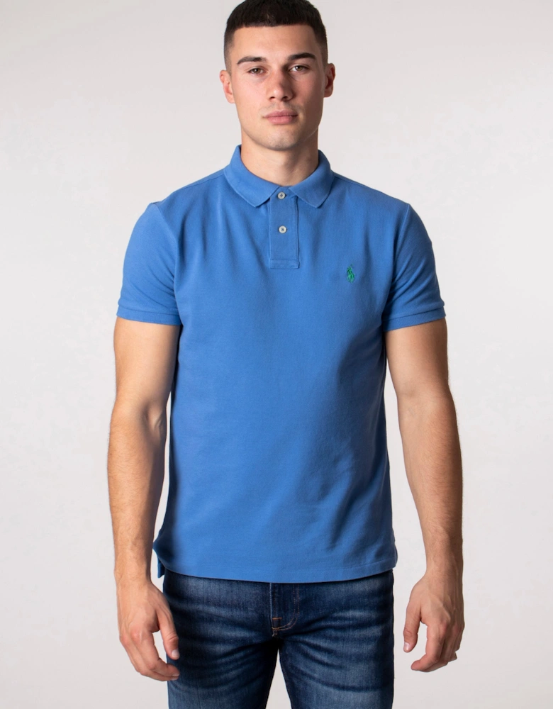 Custom Slim Fit Mesh Polo Shirt