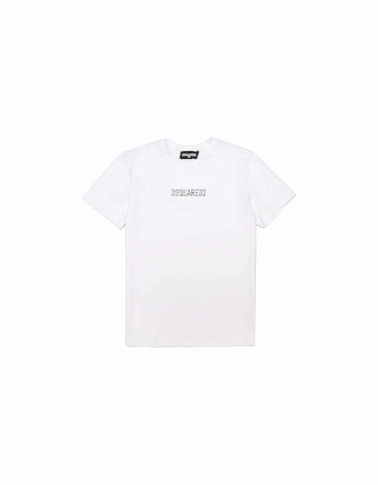 Boys Logo Print T-shirt White