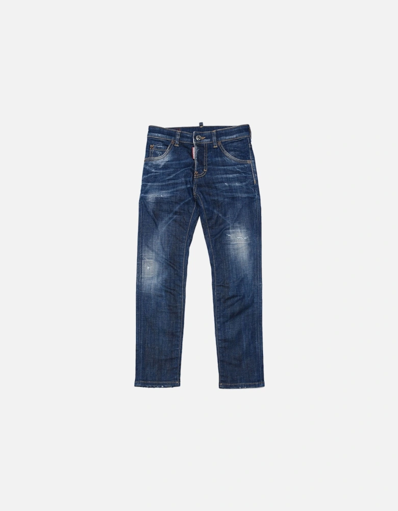 Boys Dark Wash Straight Leg Jeans Navy