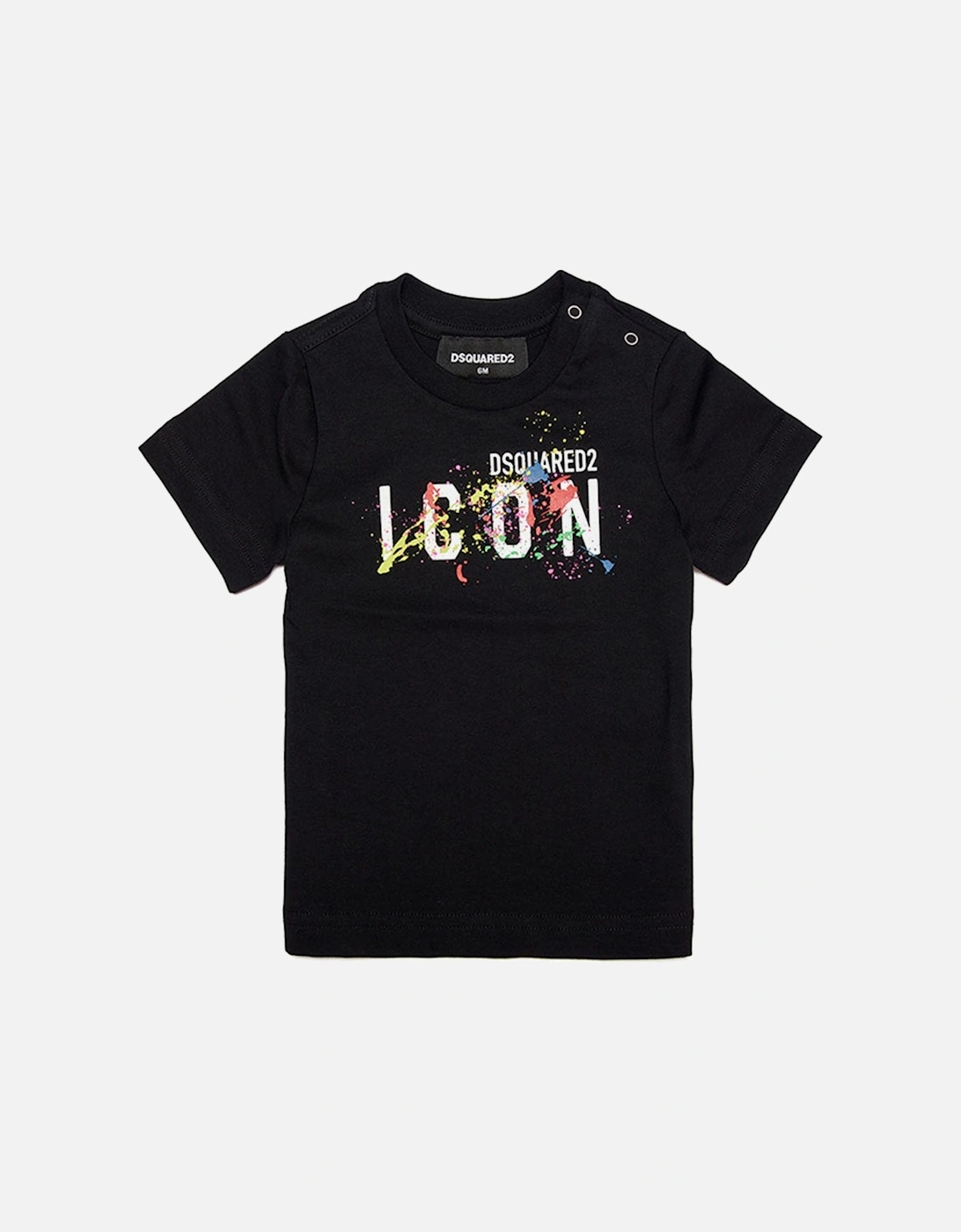 Baby Boys Icon Paint Splatter T-shirt Black, 2 of 1