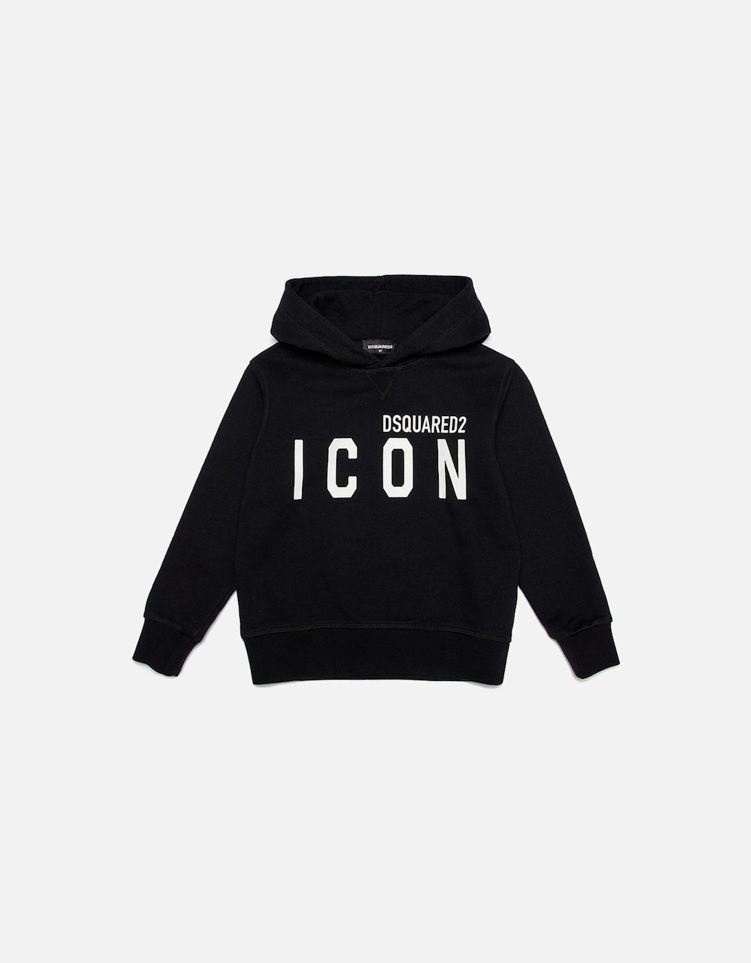 Boys Icon Logo Print Hoodie Black, 4 of 3