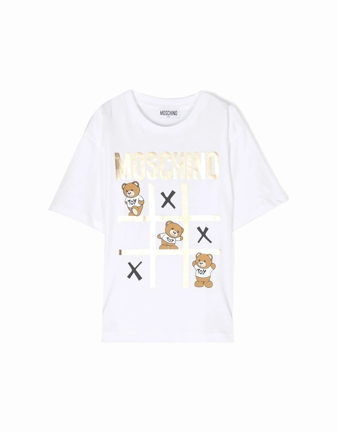 Boys Metallic Logo T-shirt White, 3 of 2