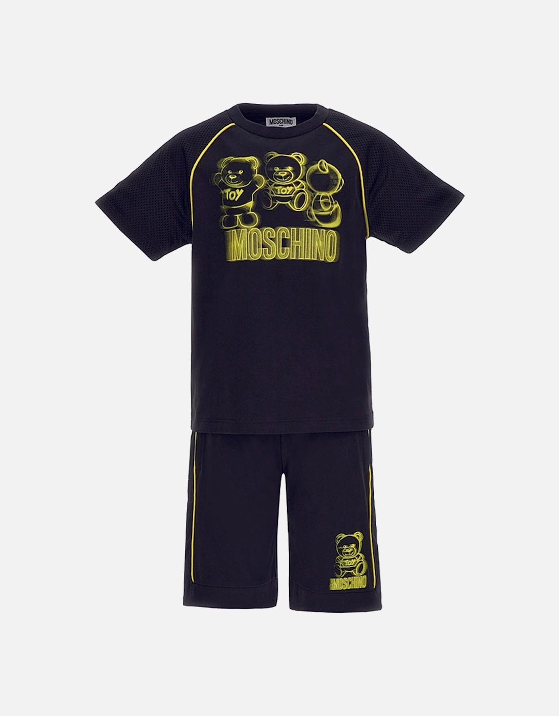 Boys T-shirt & Shorts Set Black, 3 of 2