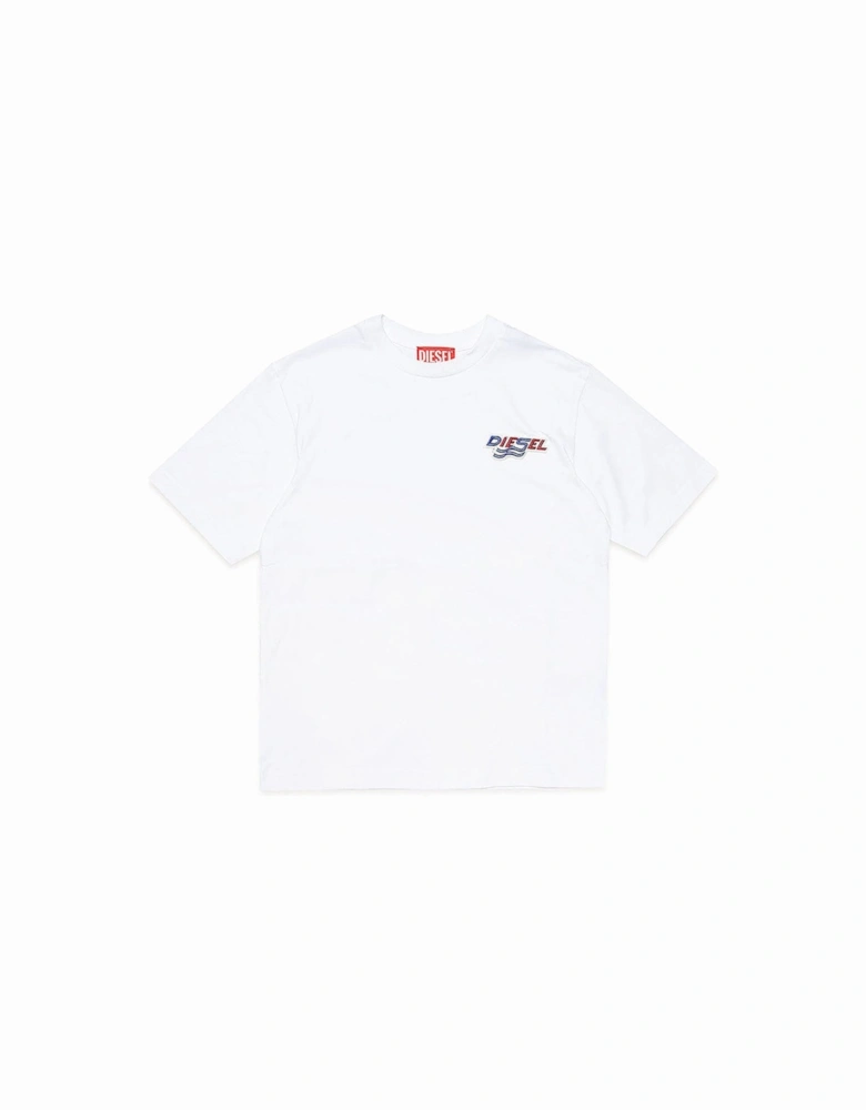 TJUSTWAVES Logo Print T-shirt White