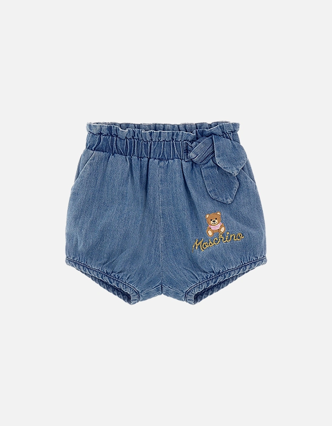 Baby Girls Denim Shorts Blue, 4 of 3
