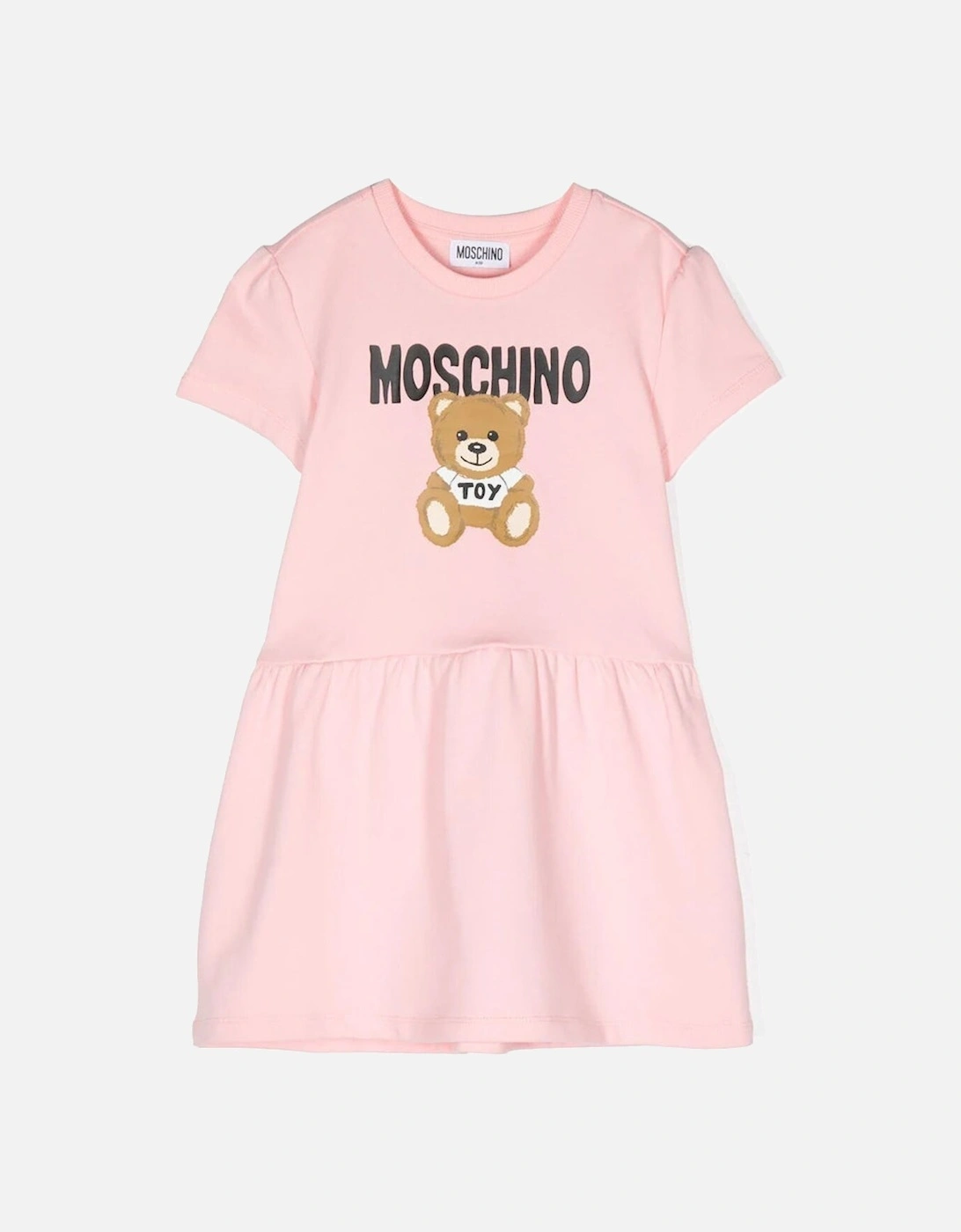 Girls Teddy Bear Dress Pink, 4 of 3